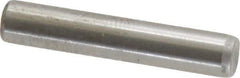 Made in USA - 3/16" Diam x 1" Pin Length Grade 8 Alloy Steel Standard Dowel Pin - Bright Finish, C 47-58 & C 60 (Surface) Hardness, 4,150 Lb (Single Shear), 8,300 Lb (Double Shear) Breaking Strength, 1 Beveled & 1 Rounded End - Best Tool & Supply