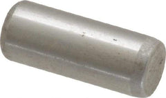 Made in USA - 1/4" Diam x 5/8" Pin Length Grade 8 Alloy Steel Standard Dowel Pin - Bright Finish, C 47-58 & C 60 (Surface) Hardness, 14,720 Lb (Double Shear), 7,360 Lb (Single Shear) Breaking Strength, 1 Beveled & 1 Rounded End - Best Tool & Supply