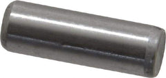 Made in USA - 1/4" Diam x 3/4" Pin Length Grade 8 Alloy Steel Standard Dowel Pin - Bright Finish, C 47-58 & C 60 (Surface) Hardness, 14,720 Lb (Double Shear), 7,360 Lb (Single Shear) Breaking Strength, 1 Beveled & 1 Rounded End - Best Tool & Supply