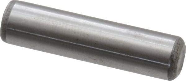 Made in USA - 5/16" Diam x 1-1/4" Pin Length Grade 8 Alloy Steel Standard Dowel Pin - Bright Finish, C 47-58 & C 60 (Surface) Hardness, 11,500 Lb (Single Shear), 23,000 Lb (Double Shear) Breaking Strength, 1 Beveled & 1 Rounded End - Best Tool & Supply