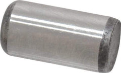 Made in USA - 3/8" Diam x 3/4" Pin Length Grade 8 Alloy Steel Standard Dowel Pin - Bright Finish, C 47-58 & C 60 (Surface) Hardness, 16,550 Lb (Single Shear), 33,100 Lb (Double Shear) Breaking Strength, 1 Beveled & 1 Rounded End - Best Tool & Supply