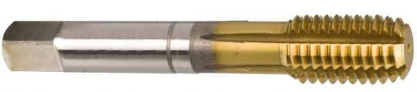 Guhring - M6x1.00 Metric Coarse 6HX Modified Bottoming Thread Forming Tap - Cobalt, TiN Finish, 2-1/2" OAL, 0.433" Thread Length, Right Hand Thread, Series 3939 - Best Tool & Supply