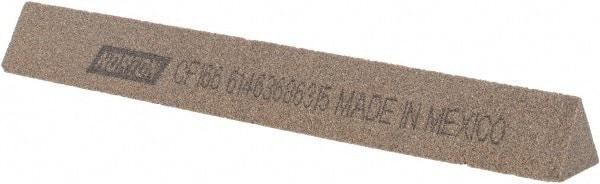 Norton - 6" Long x 3/4" Wide x 3/4" Thick, Aluminum Oxide Sharpening Stone - Triangle, Coarse Grade - Best Tool & Supply