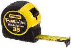 Stanley - 35' x 1-1/4" Yellow Blade Tape Measure - 1/16" Graduation, Inch Graduation Style, Yellow/Black Case - Best Tool & Supply