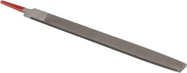 Simonds File - 10" Long, Second Cut, Flat American-Pattern File - Double Cut, Tang - Best Tool & Supply