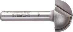 Amana Tool - 3/4" Cut Diam, 7/16" Length of Cut, 2 Flute Core Box Edge Profile Router Bit - Carbide-Tipped, 1/4" Shank Diam, 1-3/4" OAL, Uncoated - Best Tool & Supply