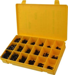 Made in USA - 360 Piece Acetal Resin Socket Head Cap Screws - #4-40 to 5/16-18 Thread - Best Tool & Supply