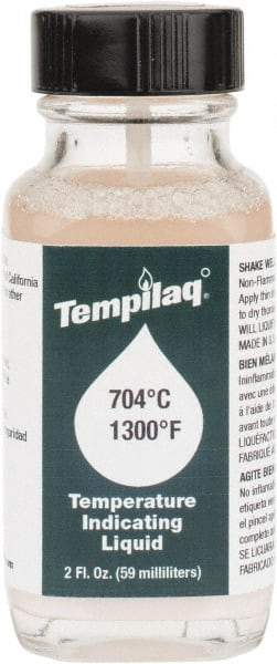 Tempil - 1,300°F Temp Indicating Liquid - 2 Ounce Container, 704°C - Best Tool & Supply