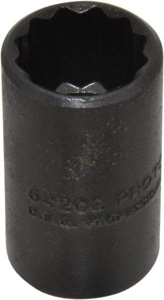 Proto - 5/8", 1/2" Drive, Standard Hand Socket - 12 Points, 1-1/2" OAL, Alloy Steel, Black Finish - Best Tool & Supply