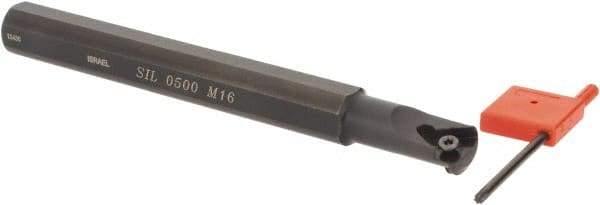 Iscar - Internal Thread, Left Hand Cut, 5/8" Shank Width x 5/8" Shank Height Indexable Threading Toolholder - 6" OAL, M 16 Insert Compatibility, SI Toolholder, Series SIL - Best Tool & Supply