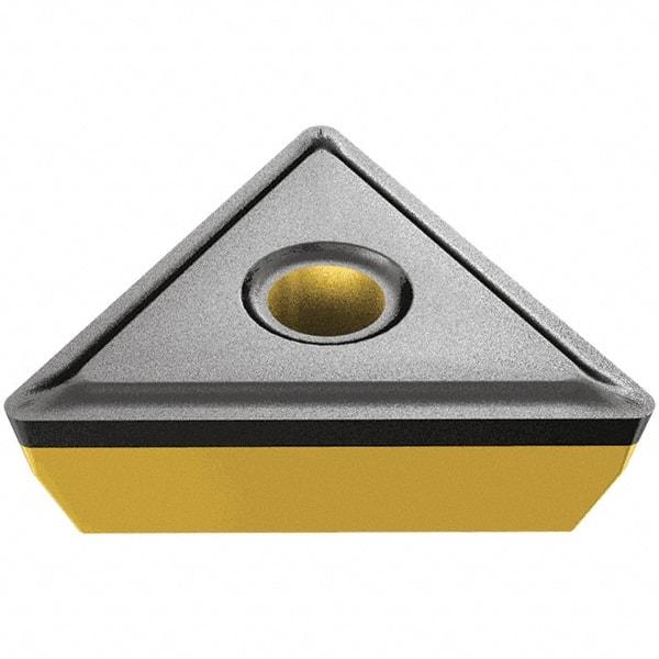 Iscar - TPMR321 Grade IC20N Carbide Turning Insert - Uncoated, 60° Triangle, 3/8" Inscr Circle, 1/8" Thick, 1/64" Corner Radius - Best Tool & Supply