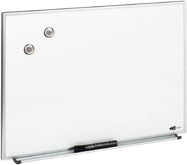 Quartet - 16" High x 23" Wide Enameled Steel Magnetic Marker Board - Aluminum Frame, 1-1/4" Deep, Includes Accessory Tray/Rail, One Dry-Erase Marker & Magnets & Mounting Kit - Best Tool & Supply