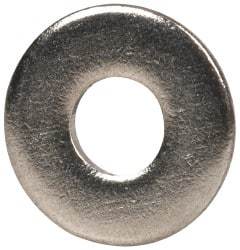 Value Collection - #4 Screw, Grade 316 Stainless Steel Standard Flat Washer - 1/8" ID x 5/16" OD, 0.031" Thick, Plain Finish - Best Tool & Supply