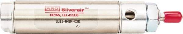 ARO/Ingersoll-Rand - 1" Stroke x 1/2" Bore Double Acting Air Cylinder - 10-32 Port, 10-32 Rod Thread, 200 Max psi, -40 to 160°F - Best Tool & Supply