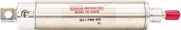 ARO/Ingersoll-Rand - 3" Stroke x 1-1/2" Bore Single Acting Air Cylinder - 1/8 Port, 7/16-20 Rod Thread, 200 Max psi, -40 to 160°F - Best Tool & Supply