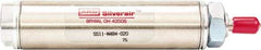 ARO/Ingersoll-Rand - 2" Stroke x 1-1/16" Bore Single Acting Air Cylinder - 1/8 Port, 5/16-24 Rod Thread, 200 Max psi, -40 to 160°F - Best Tool & Supply