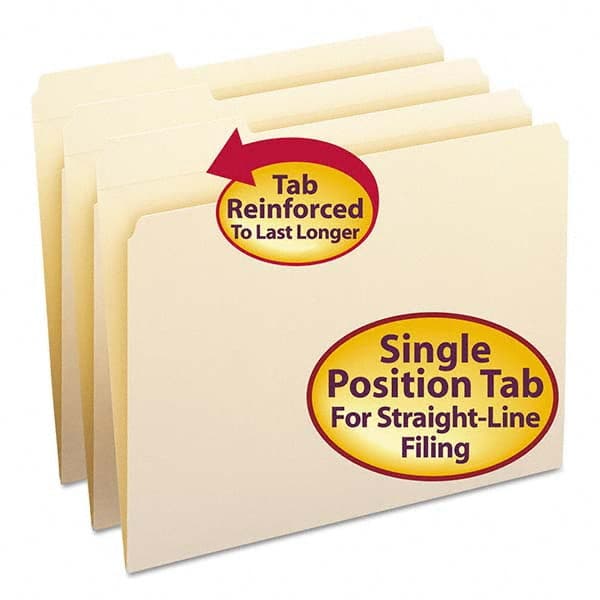 SMEAD - File Folders, Expansion Folders & Hanging Files Folder/File Type: File Folders with Top Tab Fastener Color: Manila - Best Tool & Supply