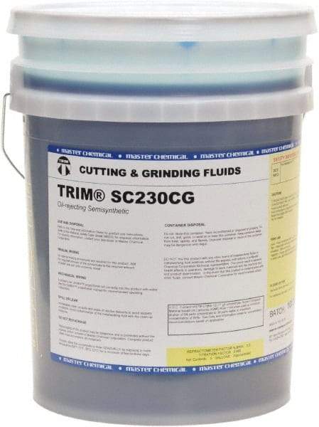 Master Fluid Solutions - Trim SC230CG, 5 Gal Pail Cutting & Grinding Fluid - Semisynthetic, For Cutting, Grinding - Best Tool & Supply