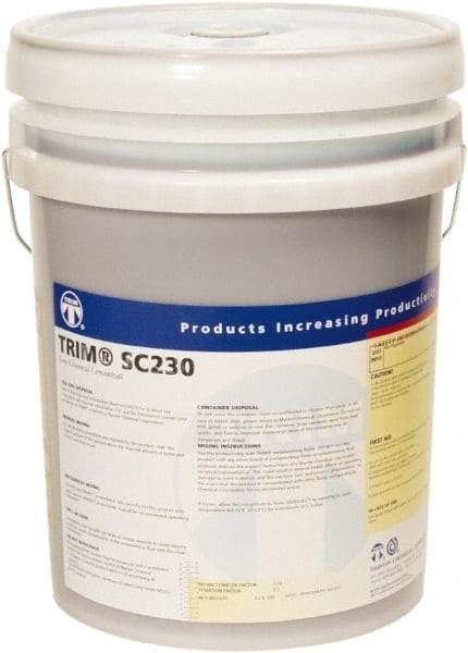 Master Fluid Solutions - Trim SC230, 5 Gal Pail Cutting & Grinding Fluid - Semisynthetic, For Cutting, Grinding - Best Tool & Supply