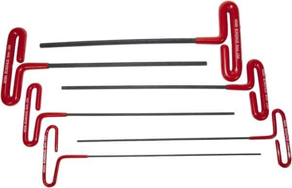 Bondhus - 6 Piece T-Handle Cushion Grip Hex Key Set - Hex Range 2 to 6mm, Protanium High Torque Steel - Best Tool & Supply