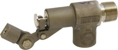 Control Devices - 3/4" Pipe, Stainless Steel, Angle Pattern-Single Seat, Mechanical Float Valve - 85 psi, MIP End Connections - Best Tool & Supply