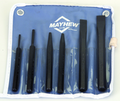 6 Piece Punch & Chisel Set -- #5RC; 5/32 to 3/8 Punches; 7/16 to 5/8 Chisels - Best Tool & Supply