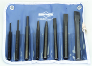 8-Pc. Punch & Chisel Set; includes 3 Punches; 1center punch; 1 solid punch; 3 cold chisels - Best Tool & Supply