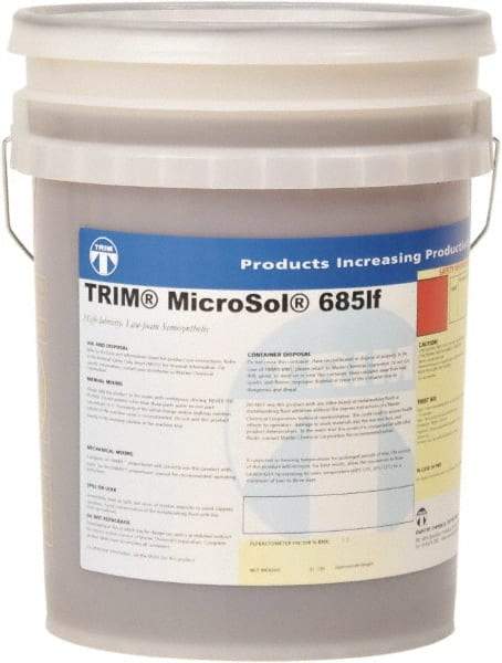 Master Fluid Solutions - Trim MicroSol 685lf, 5 Gal Pail Cutting & Grinding Fluid - Semisynthetic - Best Tool & Supply