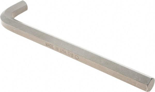 Paramount - 7/8" Hex, Long Arm, Hex Key - 12-45/64" OAL, Protanium High Torque Steel, Inch System of Measurement - Best Tool & Supply