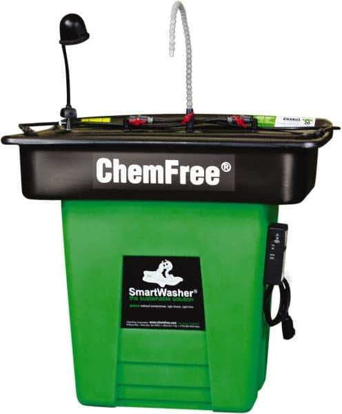 CRC - Free Standing Water-Based Parts Washer - 25 Gal Max Operating Capacity, Plastic Tank, 42" Long x 48" Wide - Best Tool & Supply