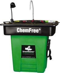 CRC - Free Standing Water-Based Parts Washer - 25 Gal Max Operating Capacity, Plastic Tank, 42" Long x 48" Wide - Best Tool & Supply