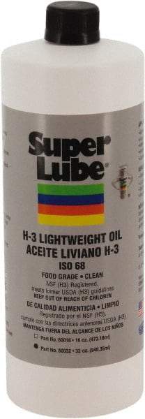 Synco Chemical - 1 Qt Bottle Synthetic Multi-Purpose Oil - -12 to 121°F, SAE 80W, ISO 68, 72-79.5 cSt at 40°C, Food Grade - Best Tool & Supply