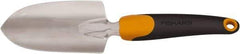 Fiskars - Handheld Trowel - 6" Plastic Overmold Handle, Cast Aluminum Blade, 12" OAL - Best Tool & Supply