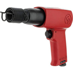 Chicago Pneumatic - 3,000 BPM, 2.6 Inch Long Stroke, Pneumatic Chipping Hammer - 25 CFM Air Consumption, 1/4 NPT Inlet - Best Tool & Supply