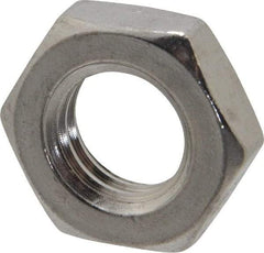 Value Collection - M14x2.00 Metric Coarse Stainless Steel Right Hand Hex Jam Nut - 22mm Across Flats, 7mm High, Uncoated - Best Tool & Supply