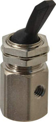 Specialty Mfr - 10-32 Non Exhaust Toggle Valve - 0.1 CV Rate, 150 Max psi, Detented Actuator - Best Tool & Supply