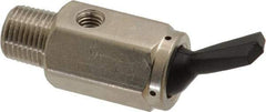 Specialty Mfr - 1/8M Non Exhaust Toggle Valve - 0.15 CV Rate, 150 Max psi, Detented Actuator - Best Tool & Supply