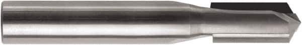 RobbJack - 1/4" Diam, 1/4" Shank Diam, 9/16" Length of Cut, 2 Flute Drill Point End Straight Router Bit - 2" Overall Length, Right Hand Cut, Solid Carbide - Best Tool & Supply