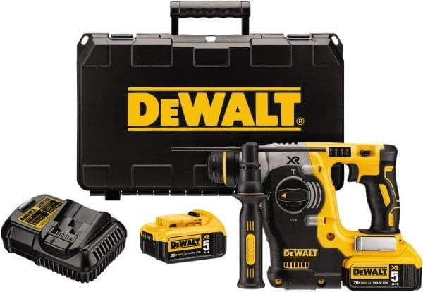 DeWALT - 20 Volt 1" SDS Chuck Cordless Rotary Hammer - 0 to 4,500 BPM, 0 to 1,200 RPM, Reversible - Best Tool & Supply