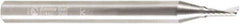 Amana Tool - 3mm Cutting Diam x 0.314" Length of Cut, 1 Flute, Upcut Spiral Router Bit - Uncoated, Right Hand Cut, Solid Carbide, 2-31/64" OAL x 1/4" Shank Diam, 20° Helix Angle - Best Tool & Supply