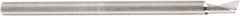 Amana Tool - 1/8" Cutting Diam x 1/4" Length of Cut, 1 Flute, Upcut Spiral Router Bit - Uncoated, Right Hand Cut, Solid Carbide, 2" OAL x 1/8" Shank Diam, 20° Helix Angle - Best Tool & Supply