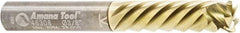 Amana Tool - 3/8" Cutting Diam x 1-1/4" Length of Cut, 6 Flute, Compression Spiral Router Bit - Zirconium Coated, Right Hand Cut, Solid Carbide, 3" OAL x 3/8" Shank Diam, Assorted Router Styles, 30° Helix Angle - Best Tool & Supply