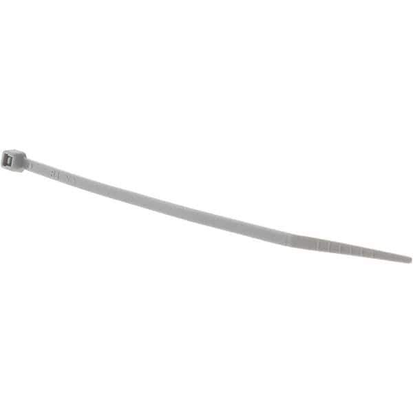 Value Collection - 4" Long Gray Nylon Standard Cable Tie - 18 Lb Tensile Strength, 21mm Max Bundle Diam - Best Tool & Supply