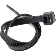 Value Collection - 8" Long Black Nylon Standard Cable Tie - 50 Lb Tensile Strength, 54mm Max Bundle Diam - Best Tool & Supply