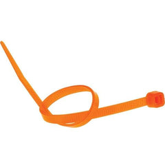 Value Collection - 8" Long Orange Nylon Standard Cable Tie - 50 Lb Tensile Strength, 54mm Max Bundle Diam - Best Tool & Supply