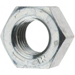 Value Collection - 5/16-24 UN Steel Right Hand Hex Nut - 1/2" Across Flats, 17/64" High, Zinc Clear Finish - Best Tool & Supply