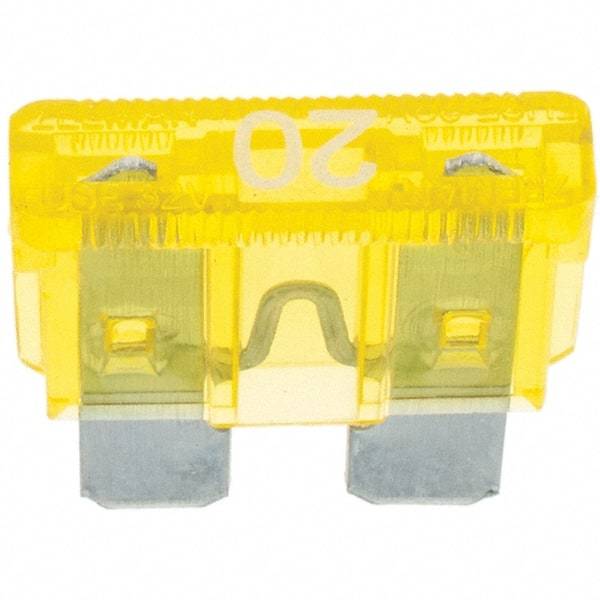 Value Collection - 20 Amp, Automotive Fuse - Yellow - Best Tool & Supply