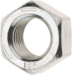 Value Collection - 3/8-24 UN Steel Right Hand Hex Nut - 9/16" Across Flats, 21/64" High, Zinc Clear Finish - Best Tool & Supply