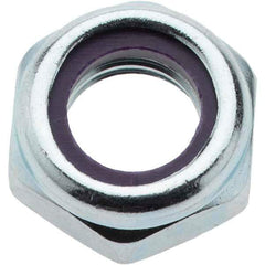 Value Collection - 1/2-13 UNC Grade 2 Hex Jam Lock Nut with Nylon Insert - 3/4" Width Across Flats, 21/64" High, Zinc-Plated Finish - Best Tool & Supply