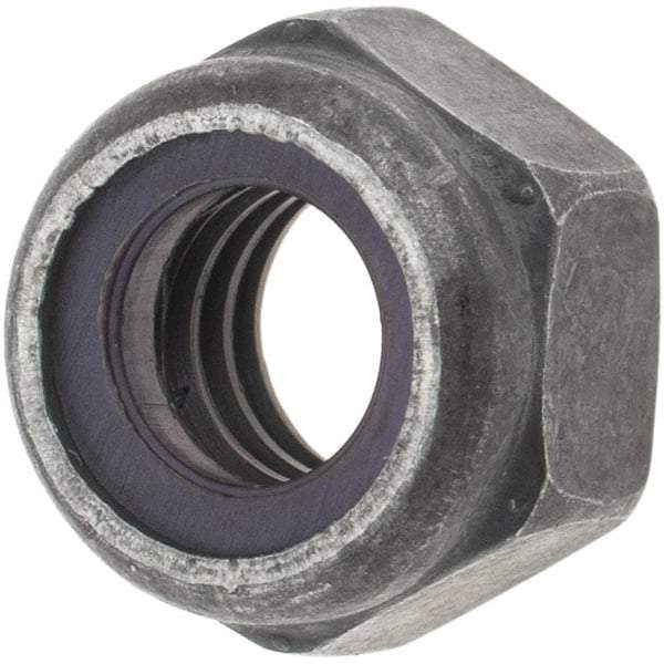 Value Collection - 5/16-18 UNC Grade 8 Hex Lock Nut with Nylon Insert - 1/2" Width Across Flats, 11/32" High, Uncoated - Best Tool & Supply